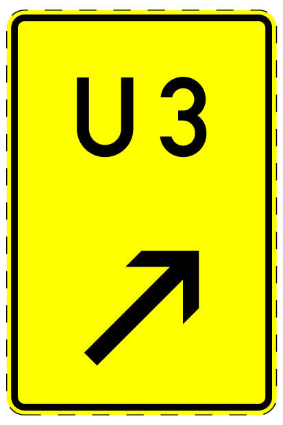 1 pièce de panneau de signalisation 2-15 cm F-Verk-455-22