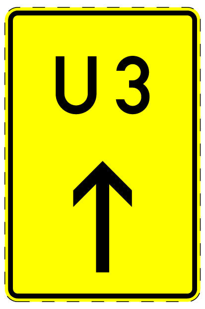 1 pièce de panneau de signalisation 20-70 cm F-Verk-455-30