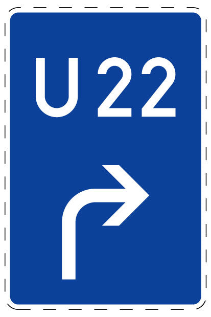 1 pièce de panneau de signalisation 2-15 cm F-Verk-460-20