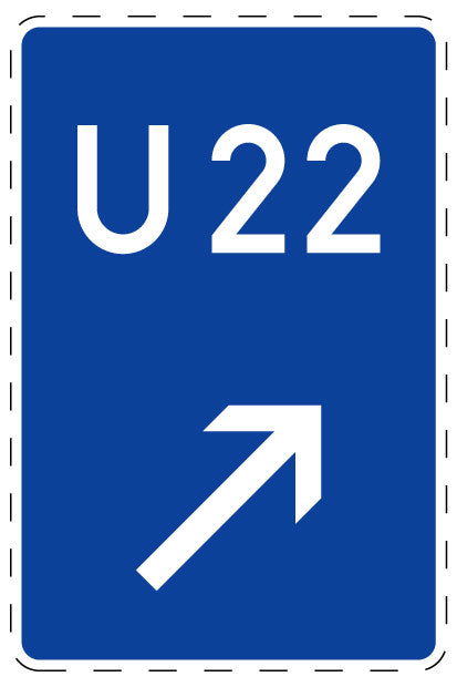 1 pièce de panneau de signalisation 2-15 cm F-Verk-460-22