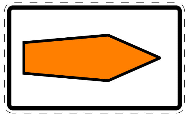 1 pièce de panneau de signalisation 2-15 cm F-Verk-467
