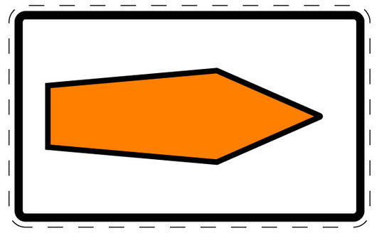 1 pièce de panneau de signalisation 20-70 cm F-Verk-467
