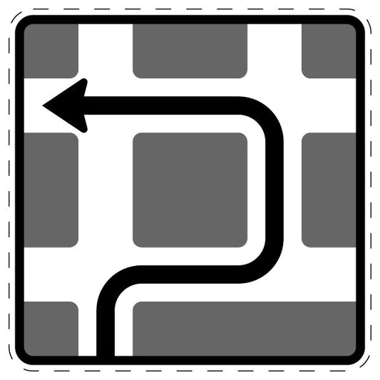 1 pièce de panneau de signalisation 2-15 cm F-Verk-468-10