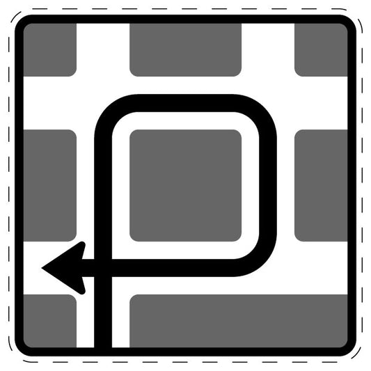 1 pièce de panneau de signalisation 2-15 cm F-Verk-468-11