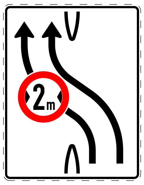 1 pièce de panneau de signalisation 2-15 cm F-Verk-505-12