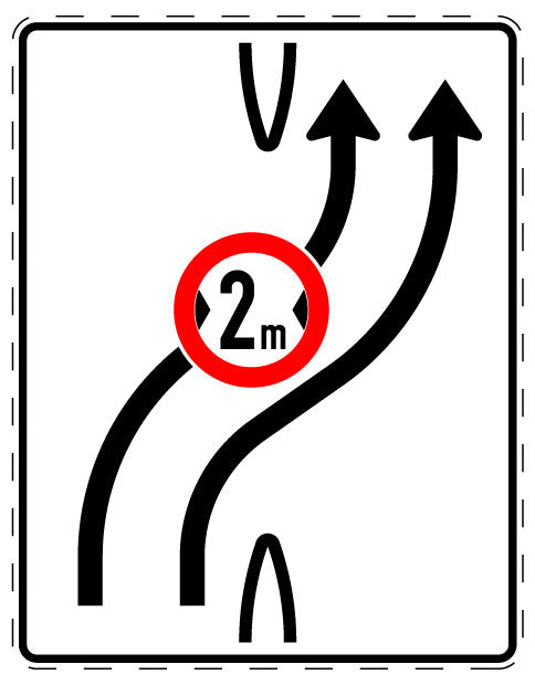 1 pièce de panneau de signalisation 2-15 cm F-Verk-505-21