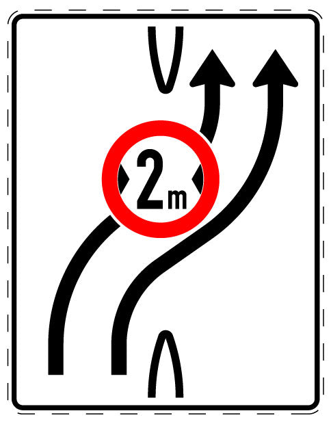1 pièce de panneau de signalisation 20-70 cm F-Verk-505-22