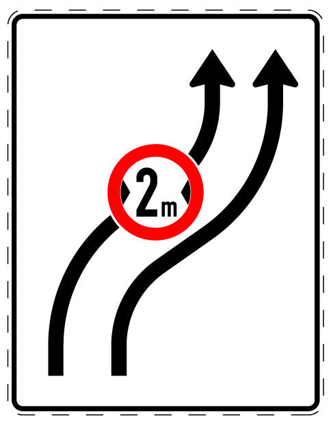 1 pièce de panneau de signalisation 2-15 cm F-Verk-515-21