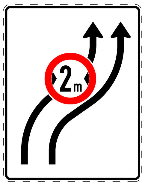 1 pièce de panneau de signalisation 2-15 cm F-Verk-515-22
