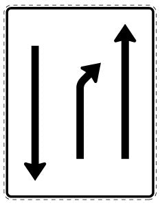 1 pièce de panneau de signalisation 20-70 cm F-Verk-532-20
