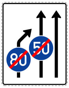 1 pièce de panneau de signalisation 20-70 cm F-Verk-535-21