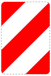 1 pièce de panneau de signalisation 20-70 cm F-Verk-605-14