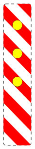 1 pièce de panneau de signalisation 20-70 cm F-Verk-605-22