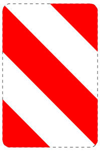 1 pièce de panneau de signalisation 20-70 cm F-Verk-605-24