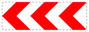 1 pièce de panneau de signalisation 2-15 cm F-Verk-625-11