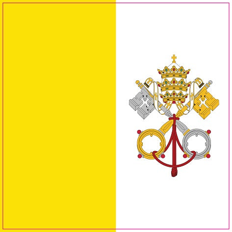 Autocollant drapeau du Vatican 5-60cm Résistant aux intempéries F-FL-VAT