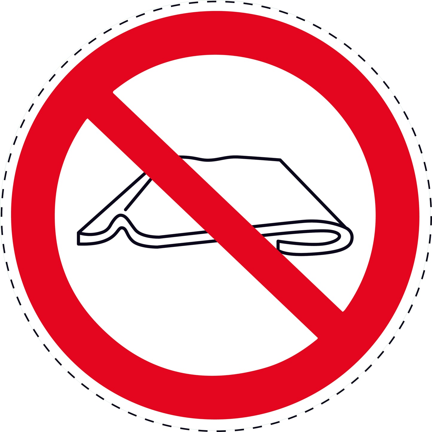 Autocollant d'interdiction "Ne pas plier ou comprimer" en plastique PVC, ES-SI340