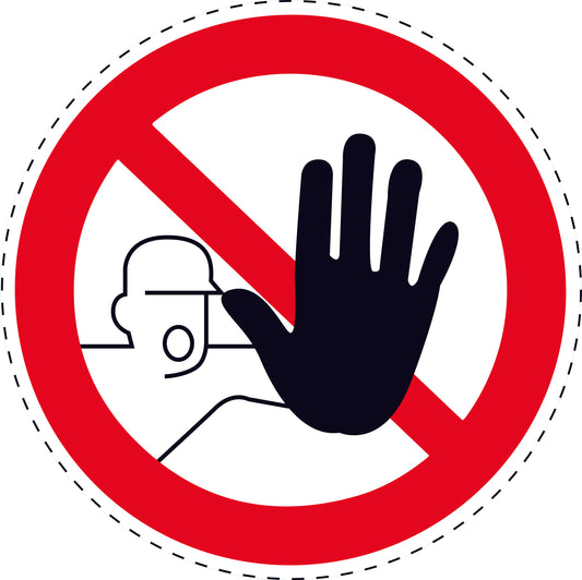 Autocollant d'interdiction "Accès interdit aux non-autorisés" en PVC, ES-SI60