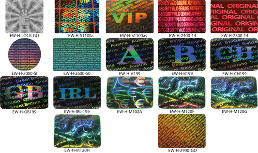 Autocollant hologramme, sceau de garantie, étiquette de sécurité de LabelsWorld BV