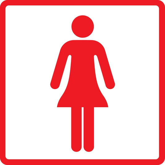 Autocollants de bâtiment avec pictogramme "Toilettes pour dames" 5-30 cm EW-PIKTO1000-14