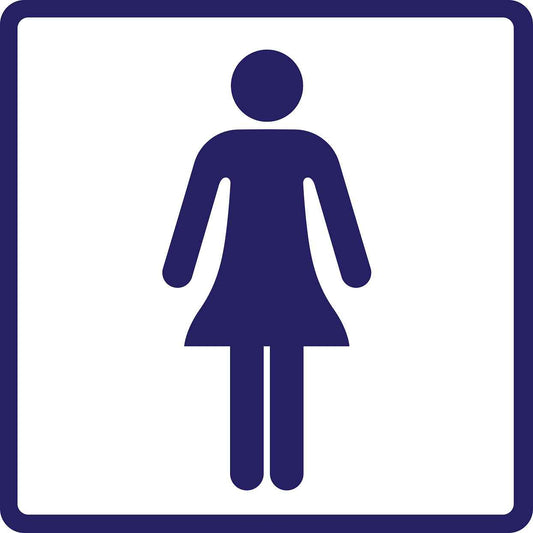 Autocollants de bâtiment avec pictogramme "Toilettes pour dames" 5-30 cm EW-PIKTO1000-44