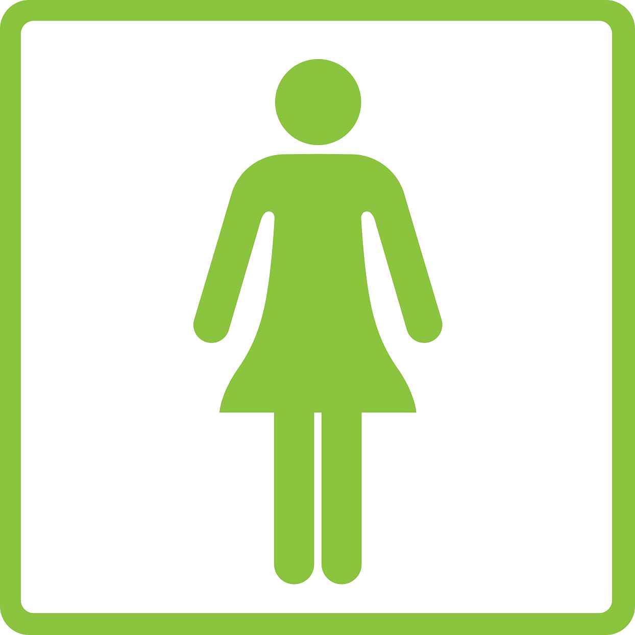 Autocollants de bâtiment avec pictogramme "Toilettes pour dames" 5-30 cm EW-PIKTO1000-67