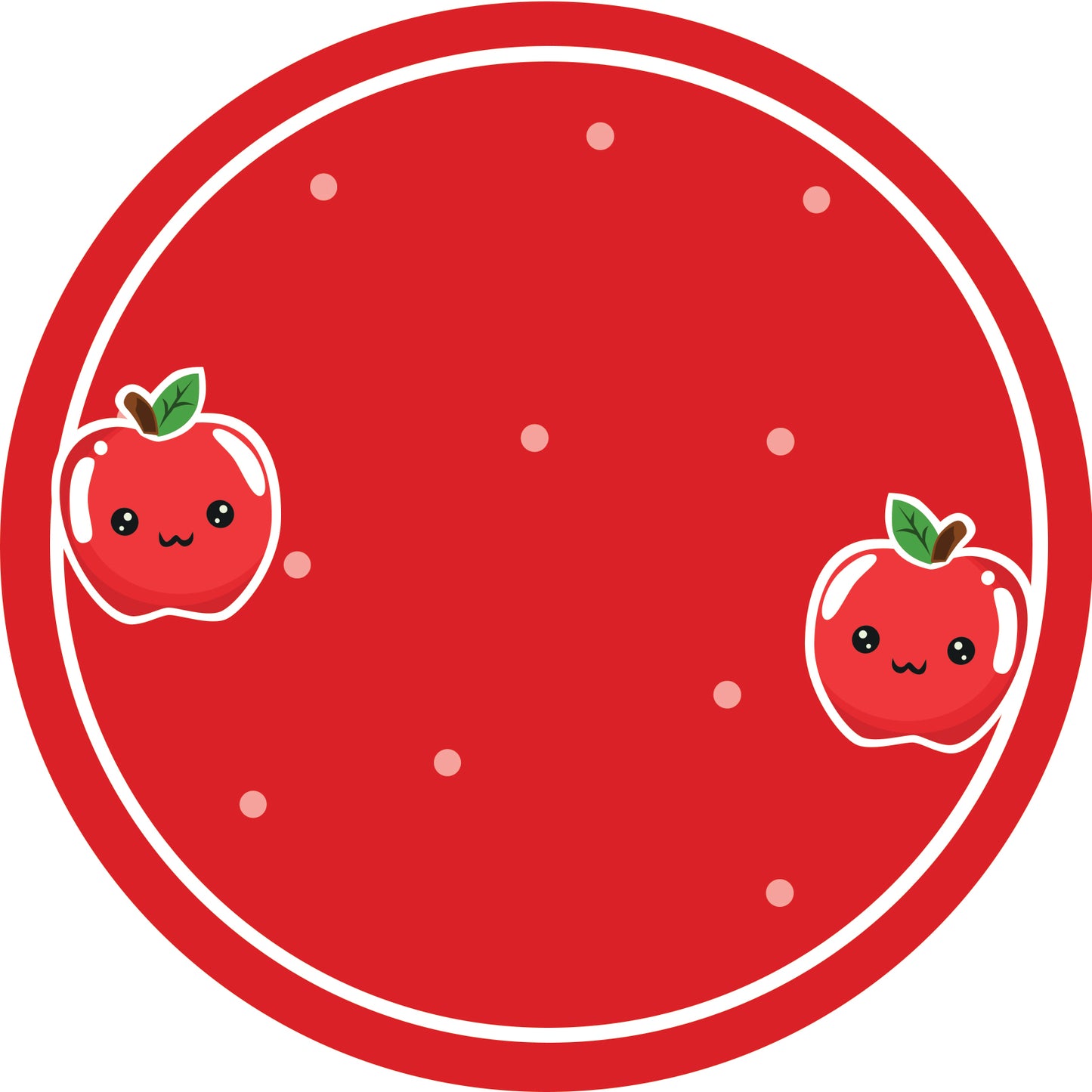 Autocollants de confiture, étiquettes de conservation, étiquettes ménagères, étiquettes rondes avec finition mate LHMAR17040-Pomme rouge