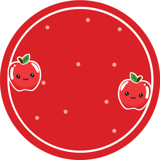 Autocollants de confiture, étiquettes de conservation, étiquettes ménagères, étiquettes rondes avec finition mate LHMAR17040-Pomme rouge