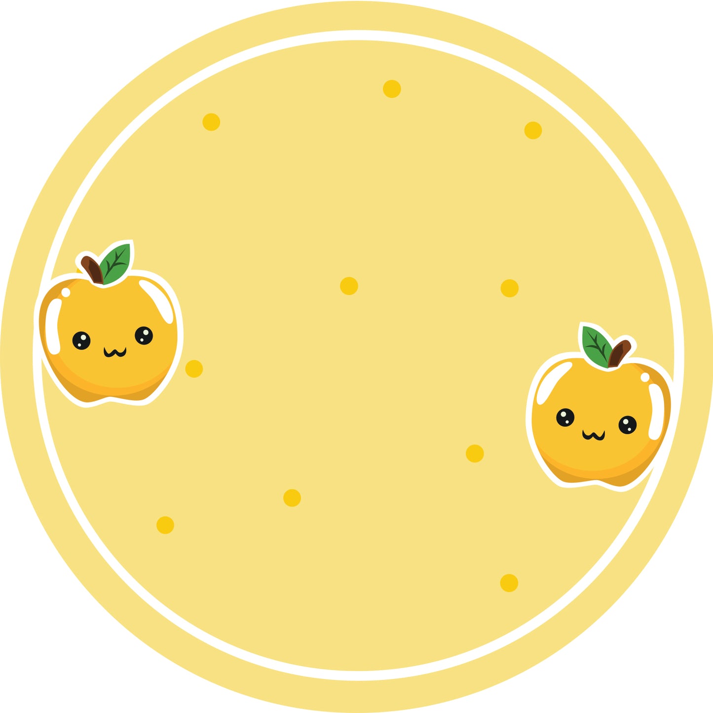 Autocollants de confiture, étiquettes de conservation, étiquettes ménagères, étiquettes rondes avec finition mate LHMAR17060-Pomme jaune