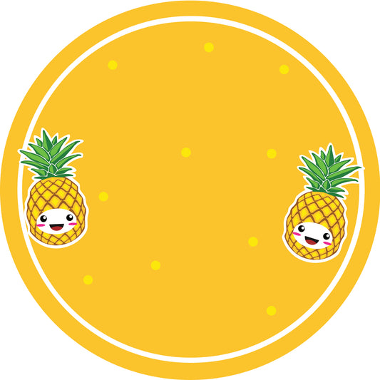 Autocollants de confiture, étiquettes de conservation, étiquettes ménagères, étiquettes rondes avec finition mate LHMAR17140-Ananas