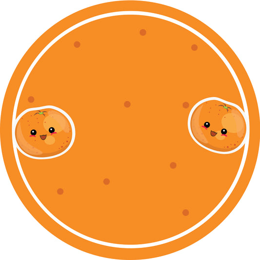 Autocollants de confiture, étiquettes de conservation, étiquettes ménagères, étiquettes rondes avec finition mate LHMAR17320-Tangerine