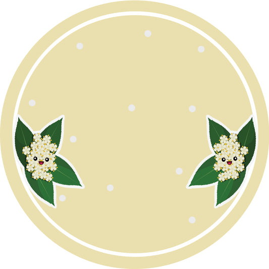 Autocollants de confiture, étiquettes de conservation, étiquettes ménagères, étiquettes rondes avec finition mate LHMAR17870-Fleur de Sureau