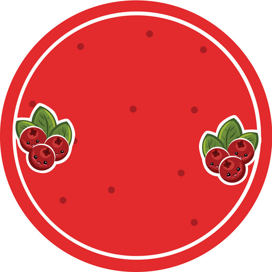 Autocollants de confiture, étiquettes de conservation, étiquettes ménagères, étiquettes rondes avec finition mate LHMAR17880-Cranberry