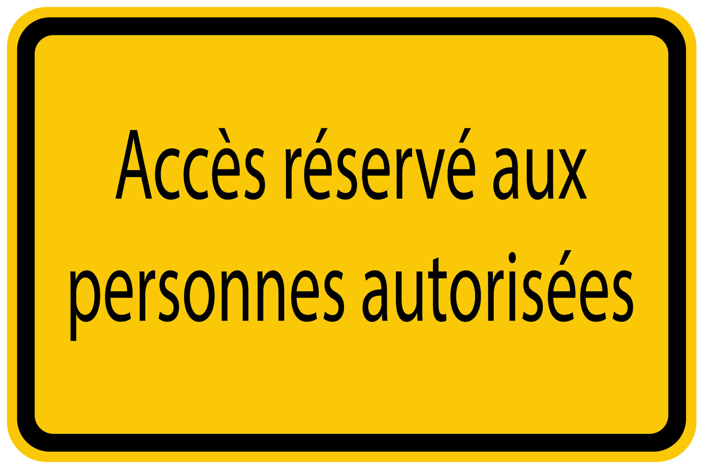 Autocollant de chantier "Accès réservé aux personnes autorisées" jaune F-BAU-1390