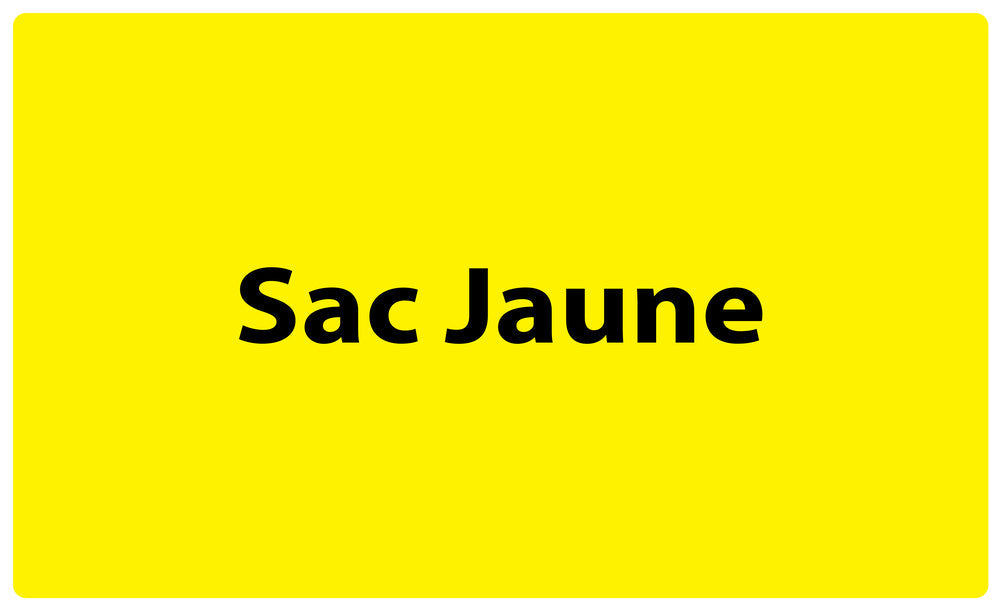 1000 autocollants de séparation des déchets "Sac Jaune" en plastique F-GRPWA130
