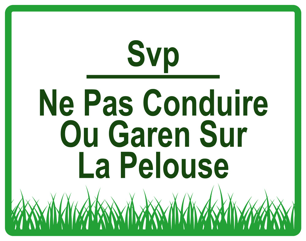 Autocollant "Svp Ne pas conduire ou garen sur la pelouse" en PVC de 10 à 60 cm, F-KEEPOFFGRASS-H-11300-54