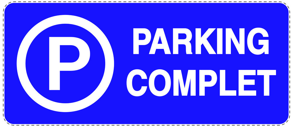 Autocollant "PARKING COMPLET" F-NPRK-1280-44