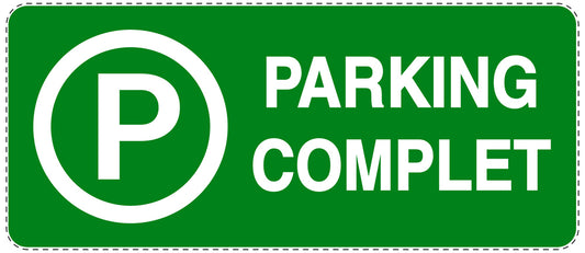 Autocollant "PARKING COMPLET" F-NPRK-1280-54