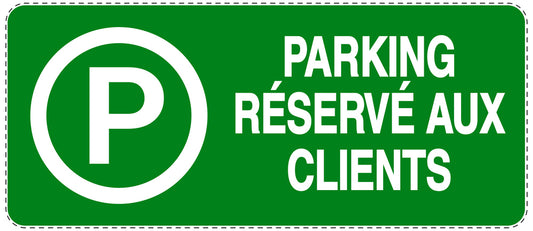 Autocollant "PARKING RÉSERVÉ AUX CLIENTS" F-NPRK-1320-54