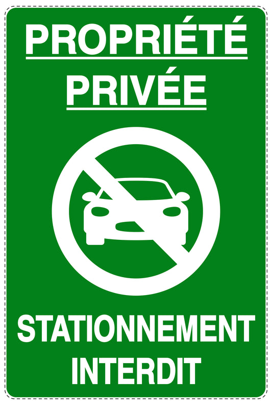Autocollant "PROPRIÉTÉ PRIVÉE STATIONNEMENT INTERDIT" F-NPRK-2070-54