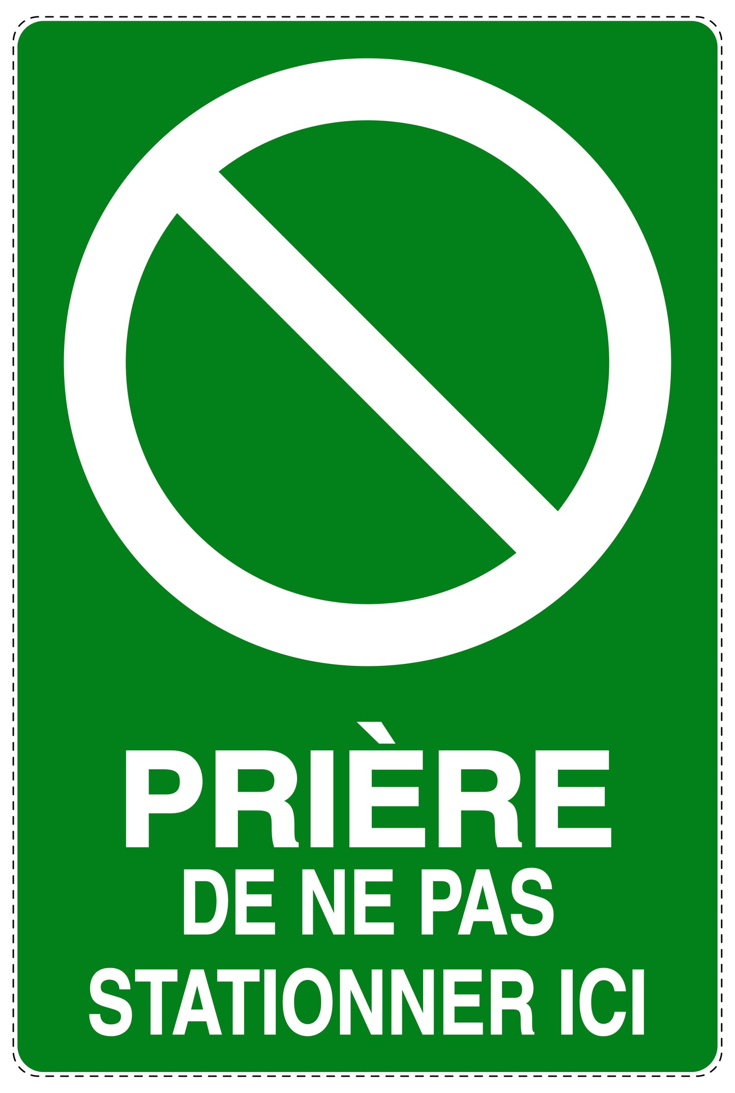 Autocollant "PRIÈRE DE NE PAS STATIONNER ICI" F-NPRK-2140-54