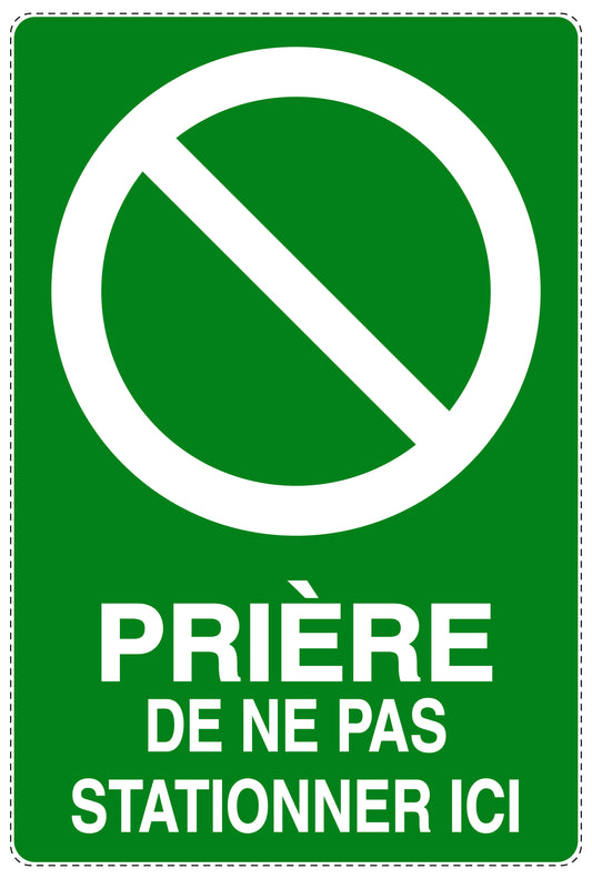 Autocollant "PRIÈRE DE NE PAS STATIONNER ICI" F-NPRK-2140-54