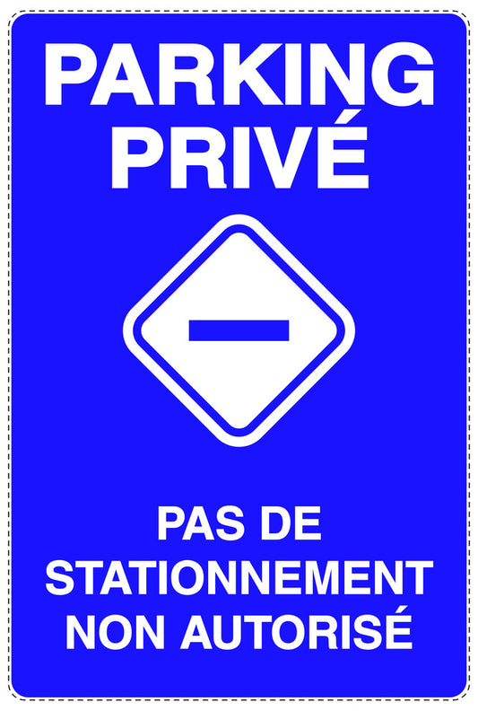 Autocollant "PARKING PRIVÉ PAS DE STATIONNEMENT NON AUTORISÉ" F-NPRK-2180-44