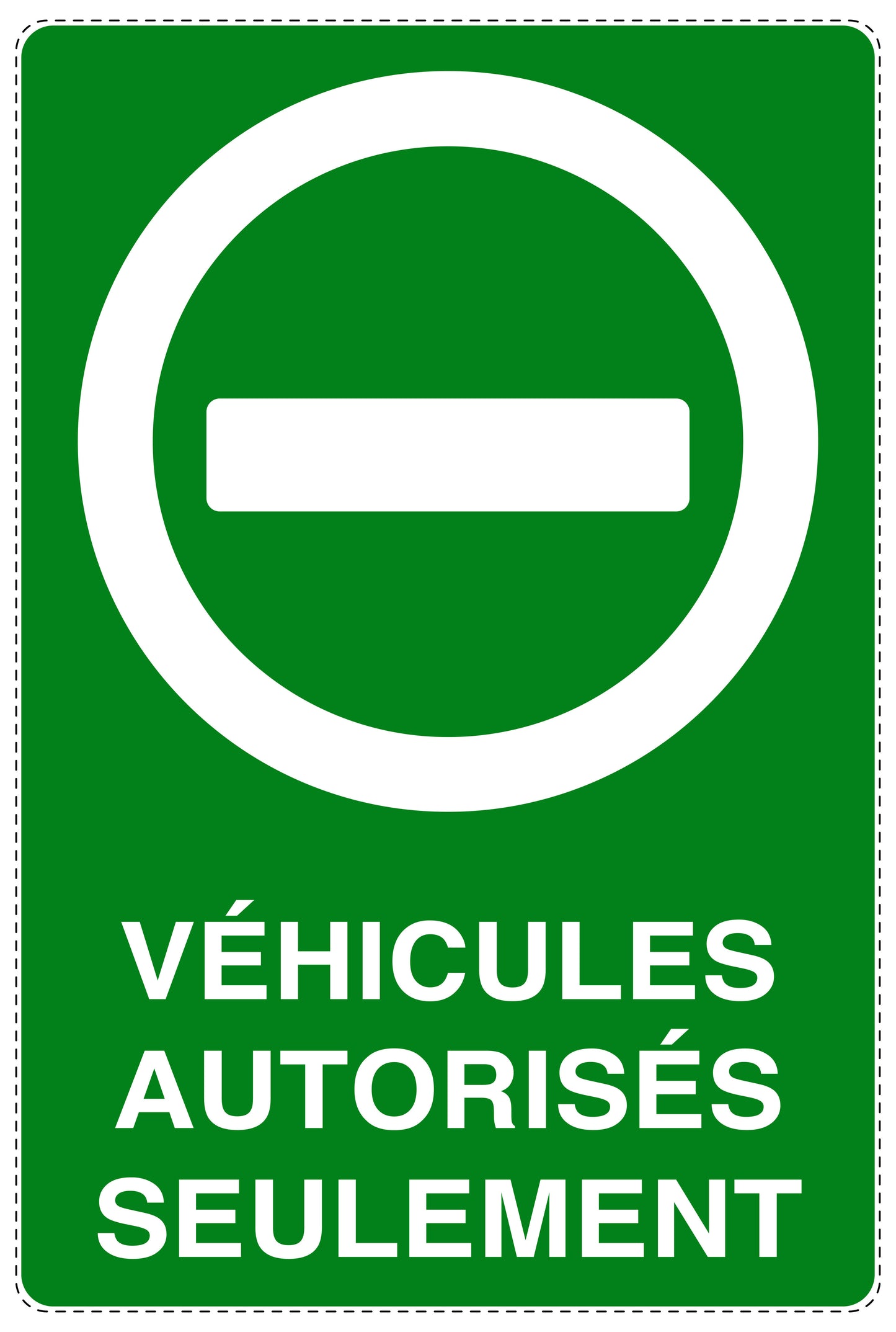 Autocollant "VÉHICULES AUTORISÉS SEULEMENT" F-NPRK-2240-54