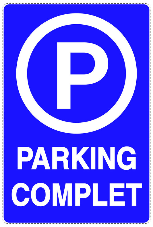Autocollant "PARKING COMPLET" F-NPRK-2280-44