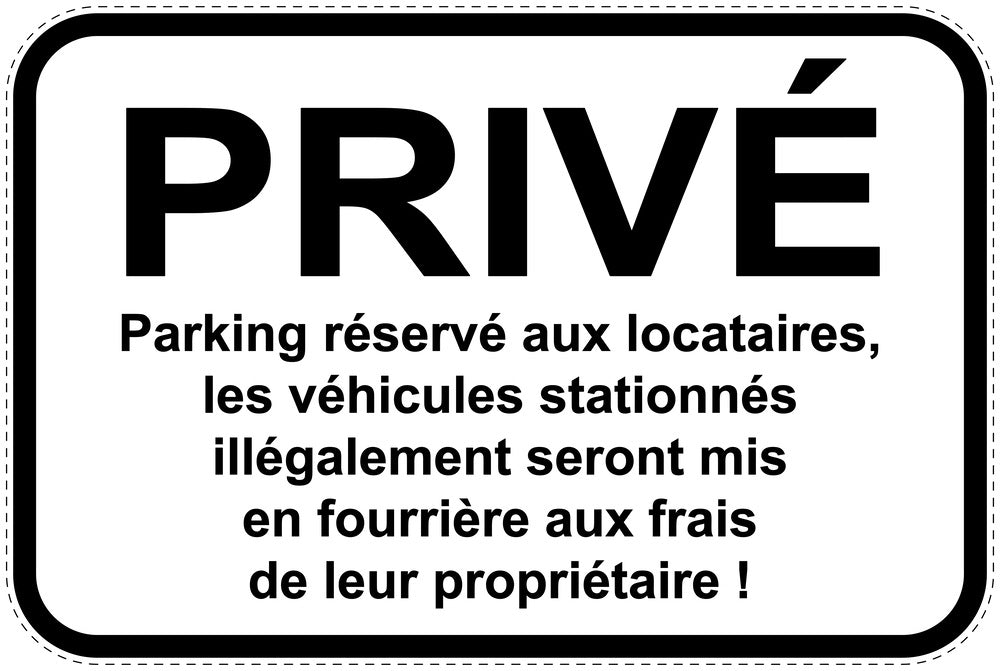 Panneaux d'interdiction de stationnement (stationnement interdit) blancs comme autocollant F-PARKEN-11800-V-0