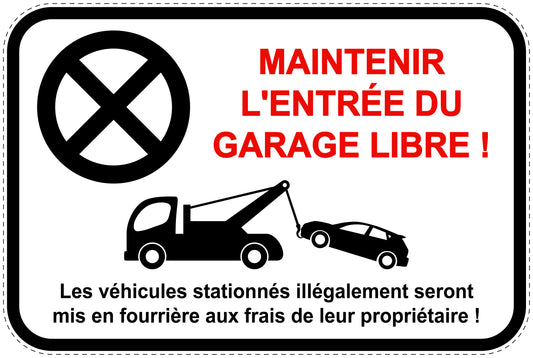 Panneaux d'interdiction de stationnement (stationnement interdit) blancs comme autocollant F-PARKEN-13100-V-0
