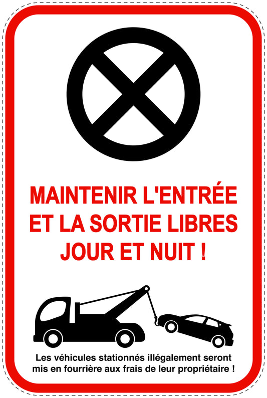 Panneaux d'interdiction de stationnement (stationnement interdit) rouge comme autocollant F-PARKEN-22800-H-14