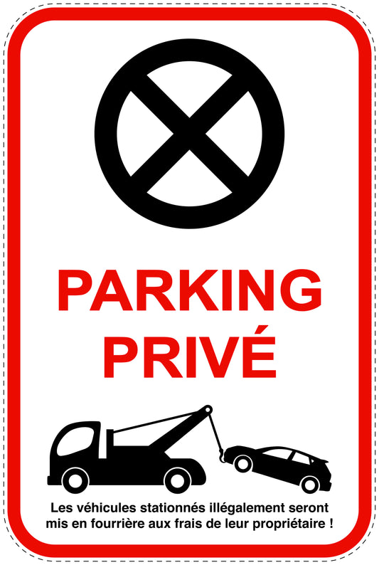 Panneaux d'interdiction de stationnement (stationnement interdit) rouge comme autocollant F-PARKEN-22900-H-14