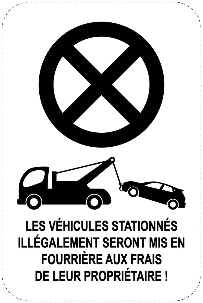 Panneaux d'interdiction de stationnement (stationnement interdit) noir comme autocollant F-PARKEN-23400-H-88